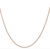 14k Rose Gold 0.95mm 18" Franco Chain