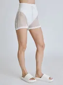 $10 White Margot Crochet Short - White - FINAL SALE