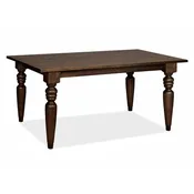 Flora Solid Pine Wood Turned Leg Dining Table Rustic Cinnamon
