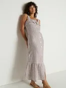 Amalia Midi Dress in Praline Stripe