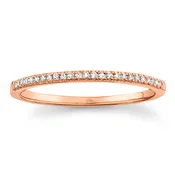 0.08ct Rose Gold Diamond Pave Band