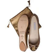Barbara Harris Foldable Ballet Flats in Bronze