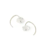 1/2 Inch Herkimer Diamond Wishbone Hoop Earrings