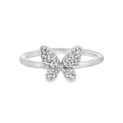 10k White Gold 0.17 ctw Nature Inspired Women's Diamond Ring