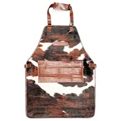Artistic Genuine Cowhide Leather Apron