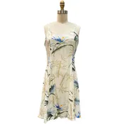 Bamboo Paradise Cream Spaghetti Dress