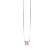 Arch Florale PM Necklace, 18k White Gold with DAVIDOR Arch Cut Pink Tourmalines and Brilliant Diamond