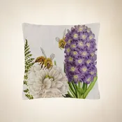 Bee Floral Throw Pillow  18"x18"