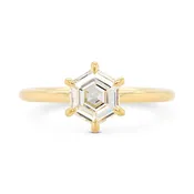 1.20ct Eva Hexagon Diamond Engagement Ring