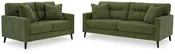 Bixler Sofa and Loveseat – Olive