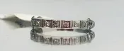 Antique Diamond Band with Hearts in 10k White Gold