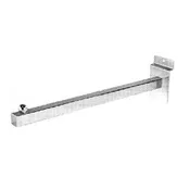 Black, White and Chrome 12" Straight Arm Slatwall Accessory