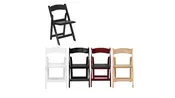 Z Resin Folding Chairs Padded Seat