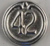 42nd highlander, Military Pewter button, 1/2 inch, 114. Hand made in the USA