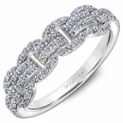 14K “Embrace” Diamond Double Link Half Band