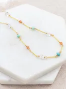 delicate sunstone and gold necklace — Amy Olson Jewelry