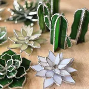 3D Stained Glass Succulents & Cacti