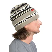 25 Checkstripe Beanie - stone grey