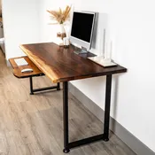 Home Office Computer Desk with Built-In Keyboard Tray (48"/60"/70")