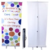 Economy Roll Up Banner Stand 33×79″