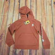 CARHARTT BOYS  BURNT BRICK LOGO SWEATSHIRT CA6908-RGO-CA1