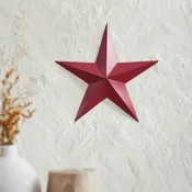 12" Satin Burgundy Metal Barn Star