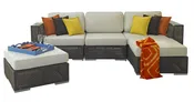Atlantis 5 PC Sectional w/outdoor off-white fabric