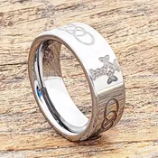 Aphrodite Carved Cross Rings