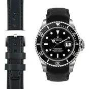 Curved End Leather Strap for Rolex Submariner with Tang Buckle