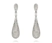 A Little Girls Dream Pave Teardrop Earrings