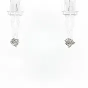 Diamond Cluster Stud Earrings in White Gold