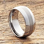 Aura Mens Brushed Inlay Rings