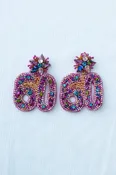 60th Birthday Beaded Earrings