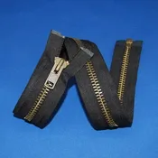 #10 Antique Brass Separating Zippers