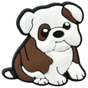 Brown & White Dog Heel Strap Charm
