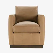 Alba Leather Swivel Chair