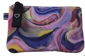 CanadaCA25B Multi colored canvas coin purse