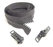 #10 Black Zipper Chain, 2 Zipper Sliders Included — Northwest Tarp & Canvas