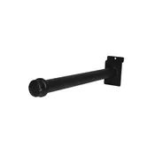 12" Black Pipe Slatwall Faceout