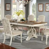 Ausziehbarer Esstisch Farmhouse White 96 Zoll