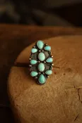 10 Turquoise Design Ring- Size 7