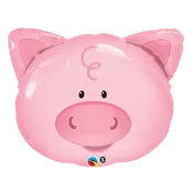 14" Playfull Pig Head Balloon