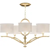Fine Art Allegretto 29" Round Chandelier in Gold Leaf - 785440-33