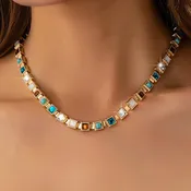 Geometric Acrylic Statement Necklace