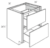 2DB30 - Dover Haven - Pot and Pan Drawer Base - 2 Large Drawers