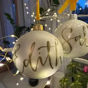 Personlig julgranskula - vit