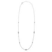 14K White Gold Bezel Lab Diamond Necklace (67-3832NW)