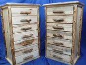 Aspen Log Seven Drawer Tallboy