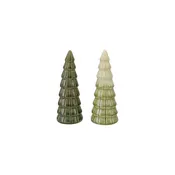 6"H Stoneware Tree, Reactive Glaze, 2 Colors