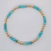 Blue Howlite Beaded Bracelet